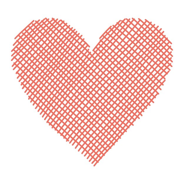 Вектор Ручно нарисованное сердце день святого валентина вектор