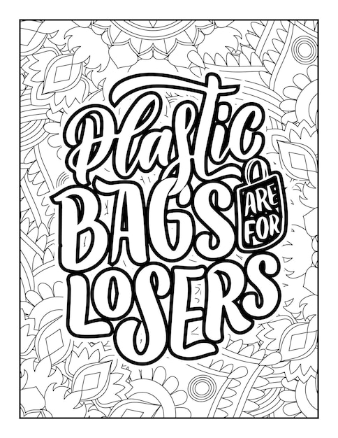 Handdrawn lettering Vector illustration Inspirational quotesQuotes Coloring Pages AdultKids