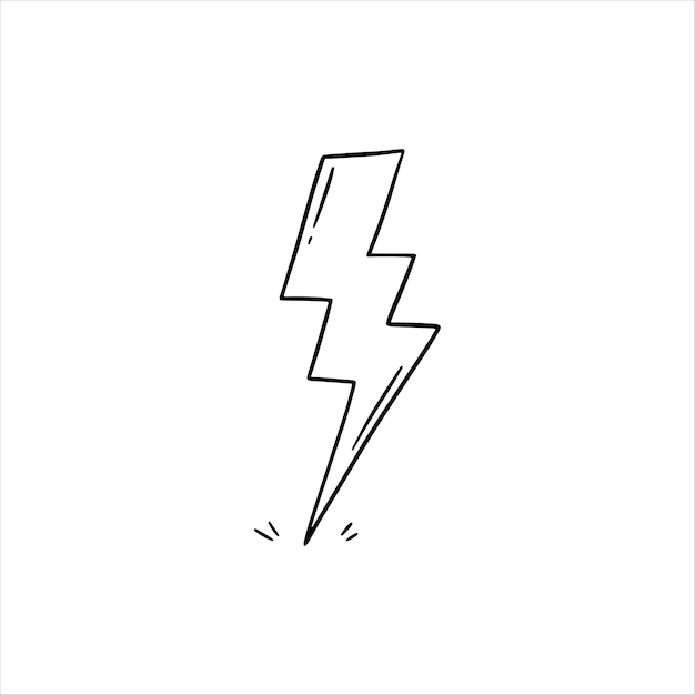 Handdrawn Lightning doodle vector illustration