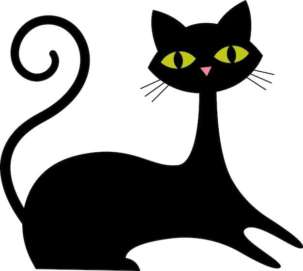 手描きの嘘をつく猫