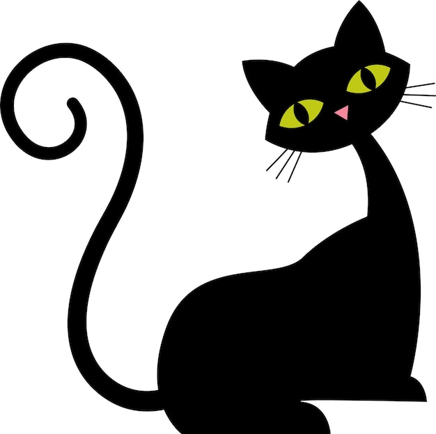 手描きの嘘をつく猫