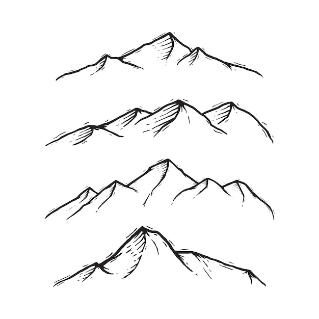 Handdrawn Mountain Collection