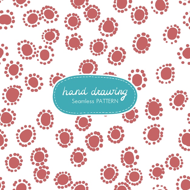 Handdrawn seamless pattern with dots