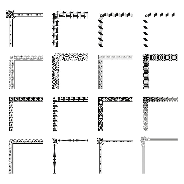 手描きの正方形フレーム ベクトルイラスト EPS10