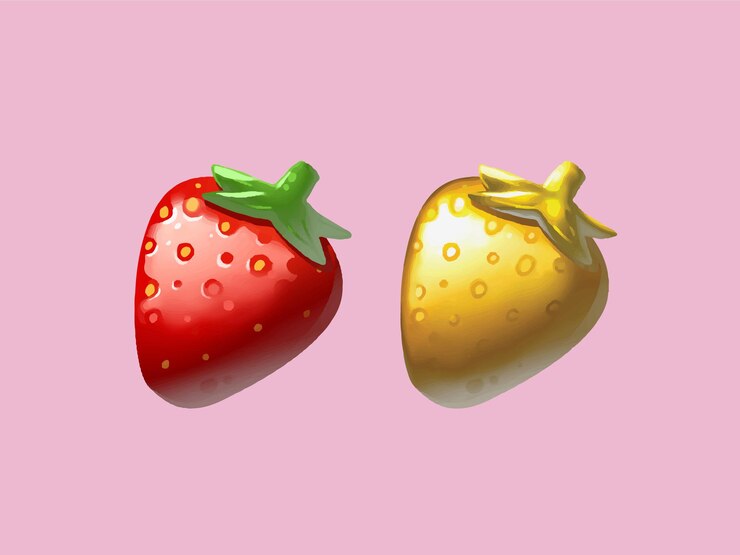 Vector handdrawn strawberries