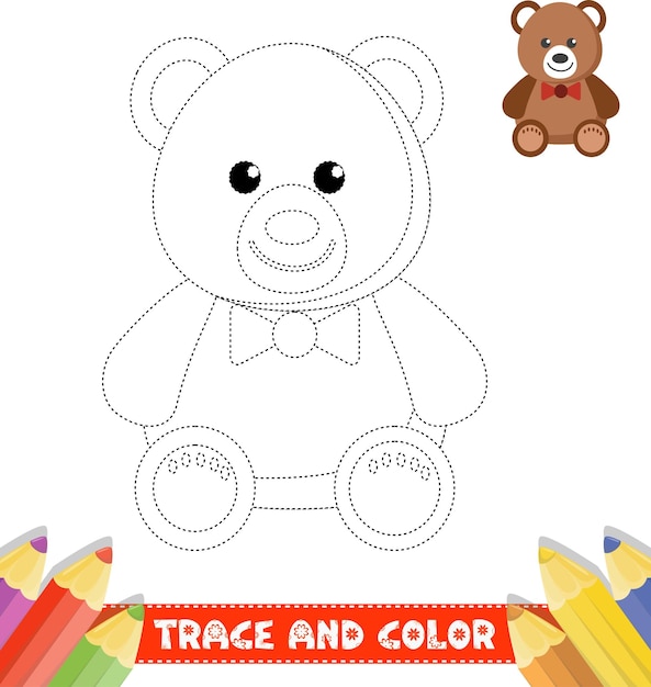 Vector handdrawn trace and color for kids