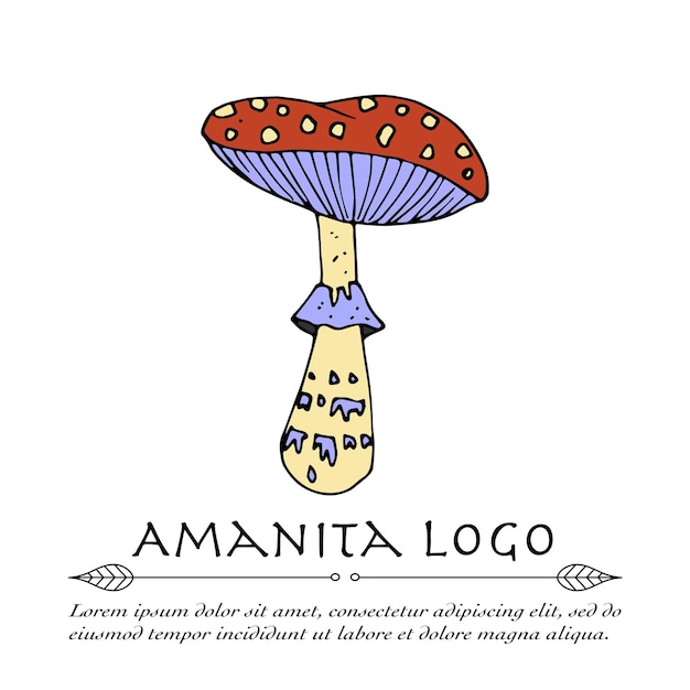 Logo di doodle di vettore disegnato a mano