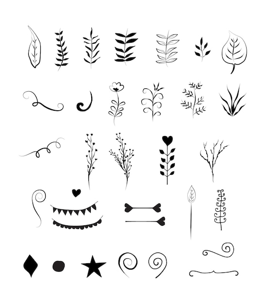 Vector handdrawn vector elements