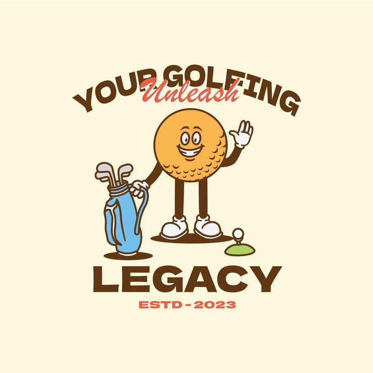 Handdrawn Vintage Golf Branding Logos