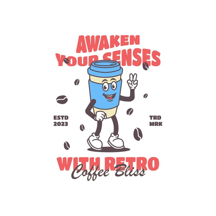 Handdrawn vintage mascot logo for restaurant breakfast menu and favorite food