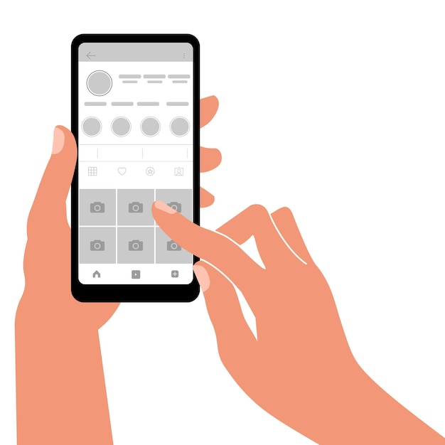 Handen die een mobiele telefoon vasthouden
