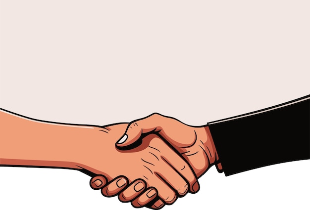 Vector handen schudden symbolisch vector icon van de partnerschapsovereenkomst
