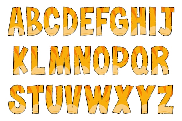 Handgemaakte dinosaurus huid Letters kleur creatieve kunst typografisch ontwerp