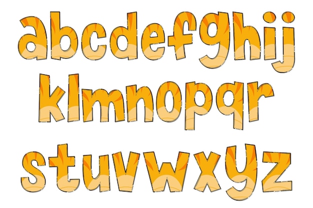 Handgemaakte dinosaurus huid Letters kleur creatieve kunst typografisch ontwerp