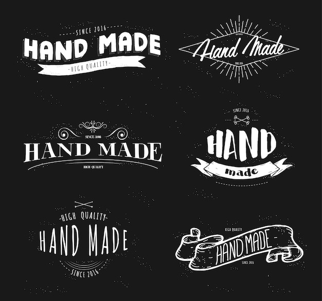 Handgemaakte label belettering set