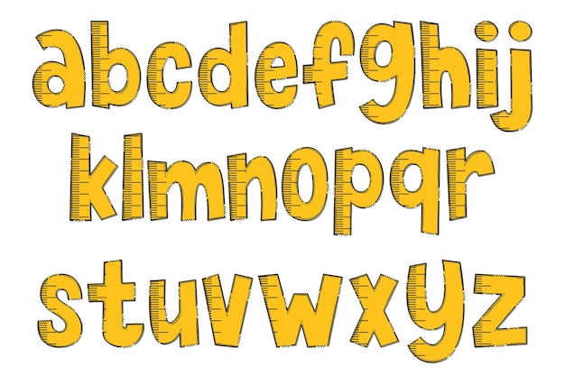 Handgemaakte Liniaal Letters Kleur Creatieve Kunst Typografisch Ontwerp