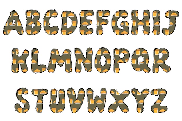 Handgemaakte Thanksgiving brieven kleur creatieve kunst typografisch ontwerp