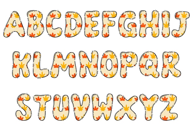Handgemaakte Thanksgiving brieven kleur creatieve kunst typografisch ontwerp