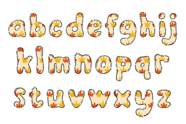 Vector handgemaakte thanksgiving brieven kleur creatieve kunst typografisch ontwerp