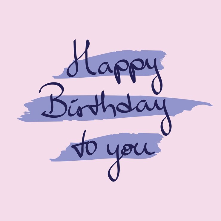 Handgeschreven Gelukkige Verjaardag Belettering Verjaardagskaart Premium Vector