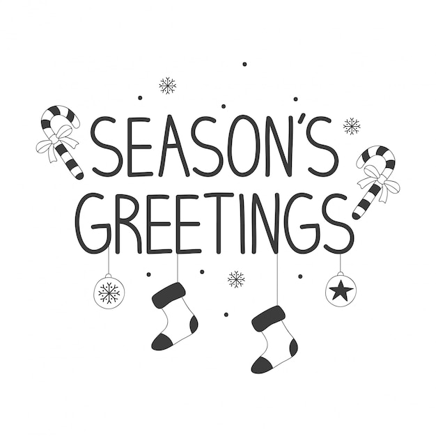 Handgeschreven tekst season's greetings