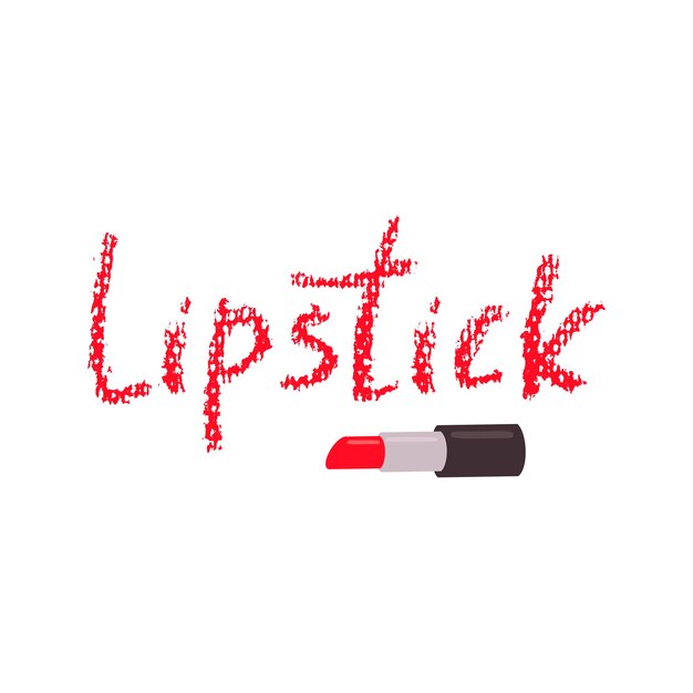 Handgeschreven textuur inscriptie belettering lippenstift