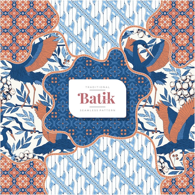 handgetekend batikpatroonontwerp 19