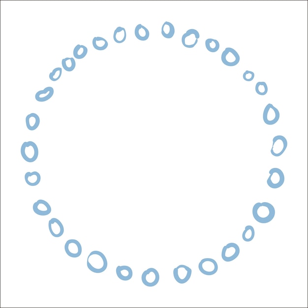 Handgetekend circulair vectormateriaal
