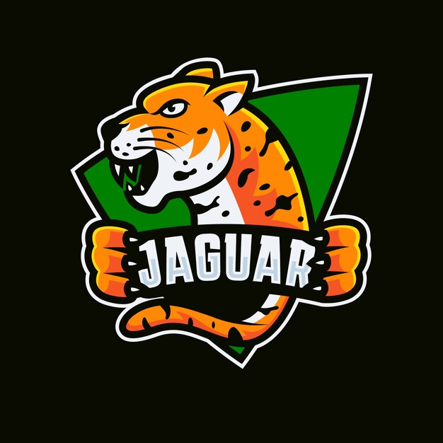 Vector handgetekend jaguar-logo-ontwerp