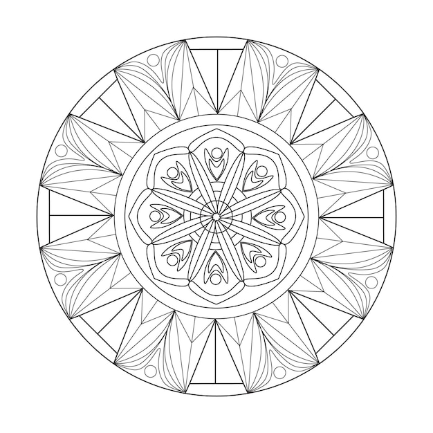 Handgetekend mandala ontwerp