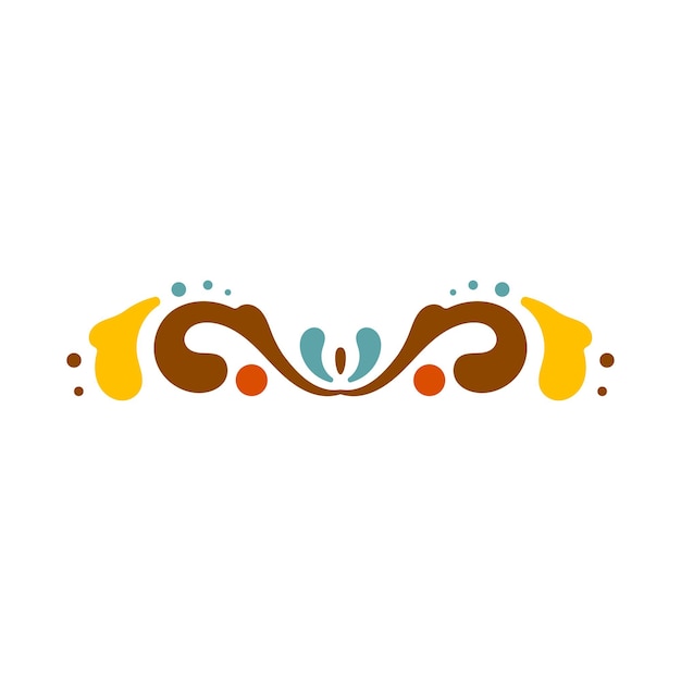 Handgetekende Abstract Groovy Frame Ontwerp Element Vector