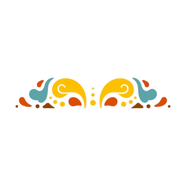 Handgetekende Abstract Groovy Frame Ontwerp Element Vector