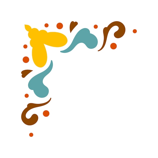 Handgetekende Abstract Groovy Frame Ontwerp Element Vector