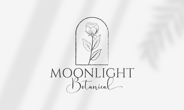 Vector handgetekende bloemen botanische logo bundel illustratie collectie voor schoonheid natuurlijke organische premium