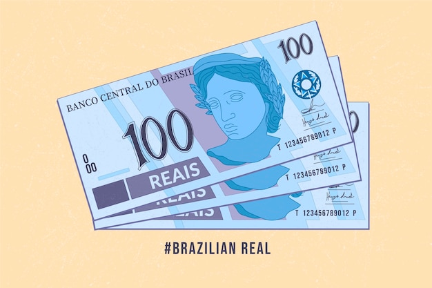 Vector handgetekende braziliaanse echte illustratie