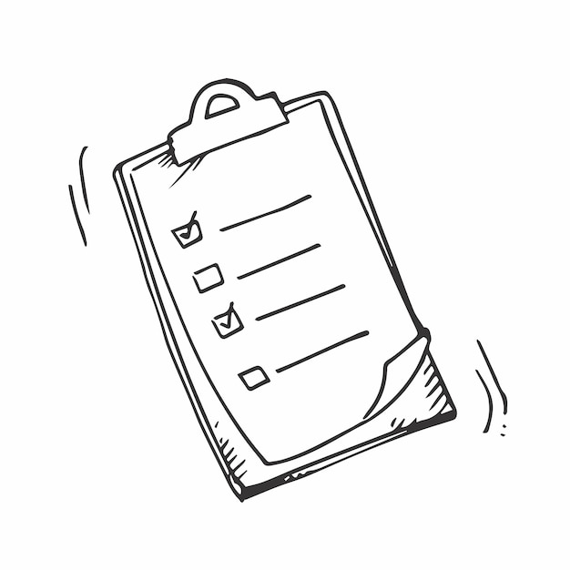 Handgetekende checklist