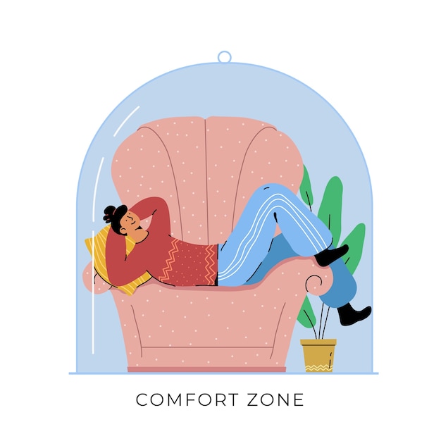 Vector handgetekende comfortzone illustratie