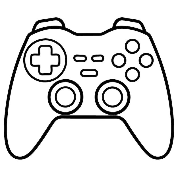 Handgetekende controller en Joystick vector illustratie