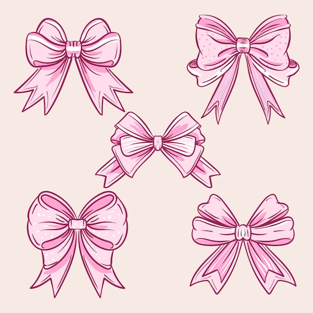 Handgetekende coquette-illustratie