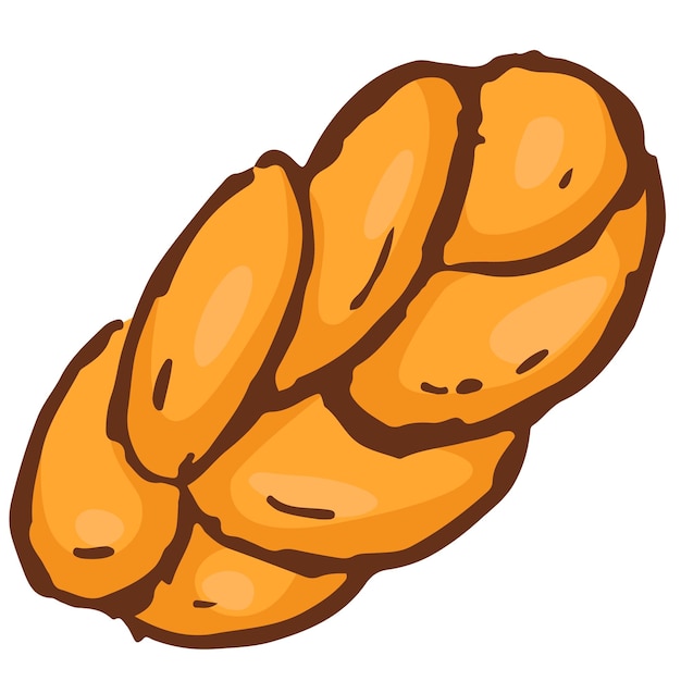 Handgetekende doodle challah brood bakkerij gebak heerlijk eten keuken