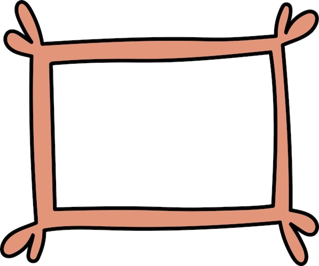 Handgetekende Doodle Frame