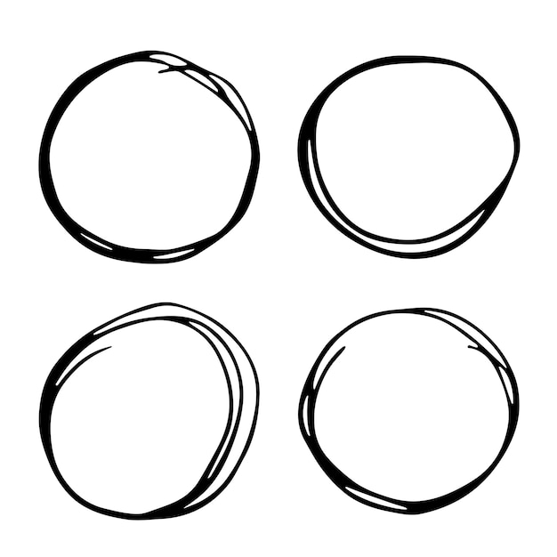 Handgetekende frame clipart Inkt scribble set Elementen voor het ontwerp