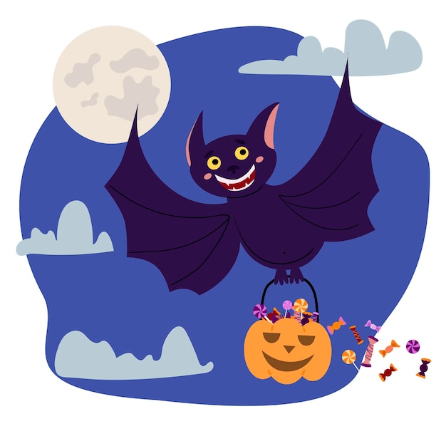 Handgetekende halloween-illustratie