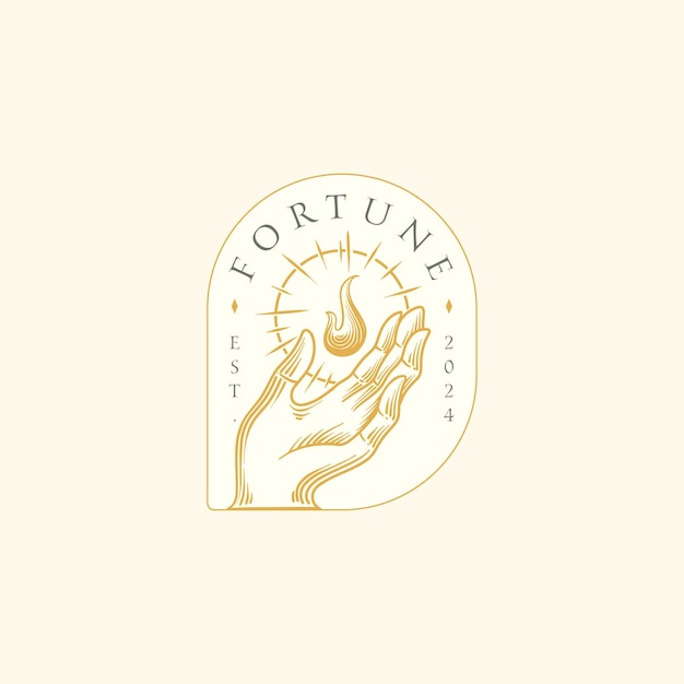 Handgetekende hope-logoontwerp