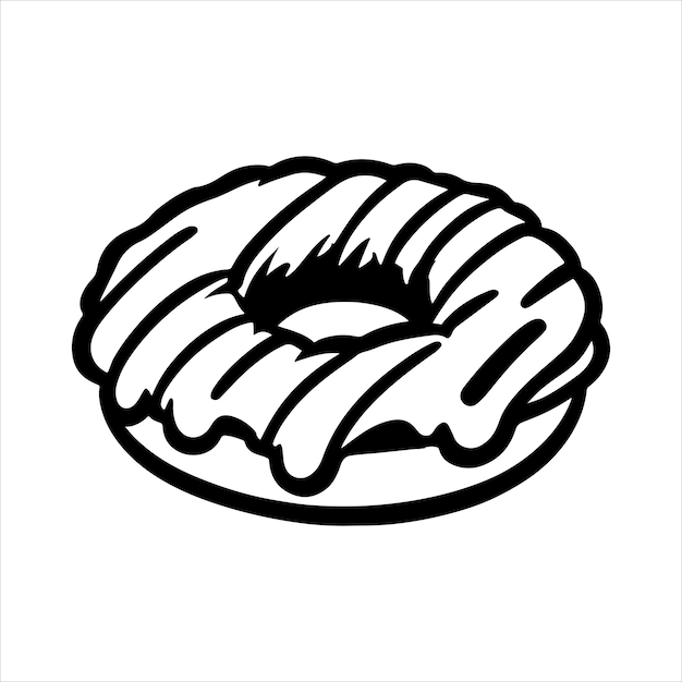 handgetekende illustratie van een donut