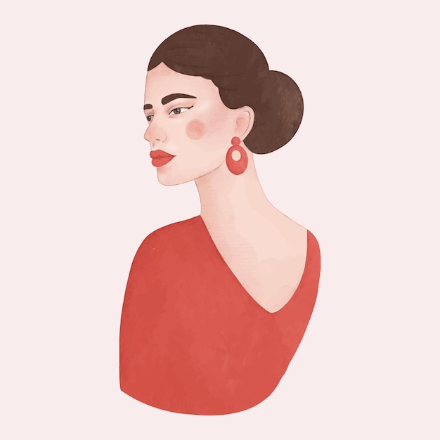 Handgetekende illustratie van een flamenco vrouw