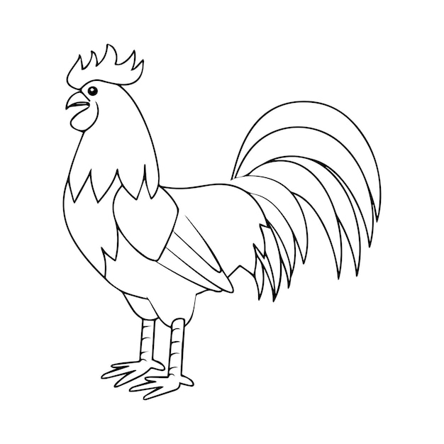 Handgetekende illustratie van het schema van het rooster