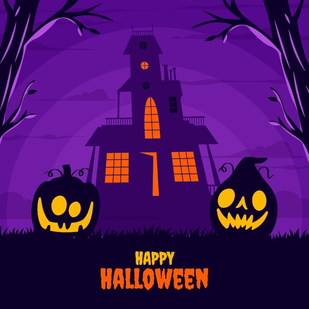 Vector handgetekende illustratie voor halloween-feest