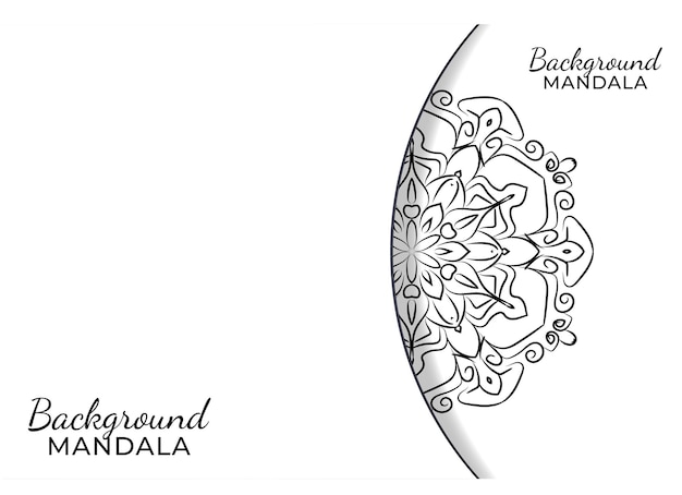 handgetekende Indiase ornamentmandala op achtergrondstijl