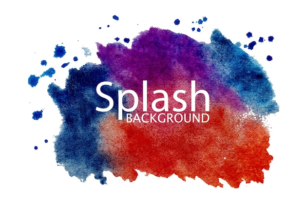 Handgetekende kleurrijke aquarel splash vector, geïsoleerde aquarel splatter vlek, aquarel splash